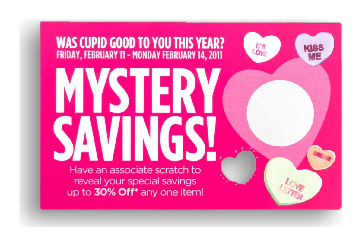 Mystery Savings Pink Card